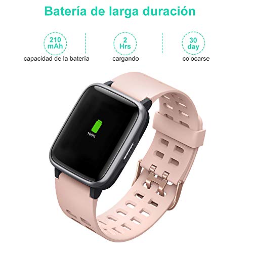 YAMAY Smartwatch, Impermeable Reloj Inteligente con Cronómetro, Pulsera Actividad Inteligente para Deporte, Reloj de Fitness con Podómetro Smartwatch Mujer Hombre para Xiaomi HuaweiI Teléfono