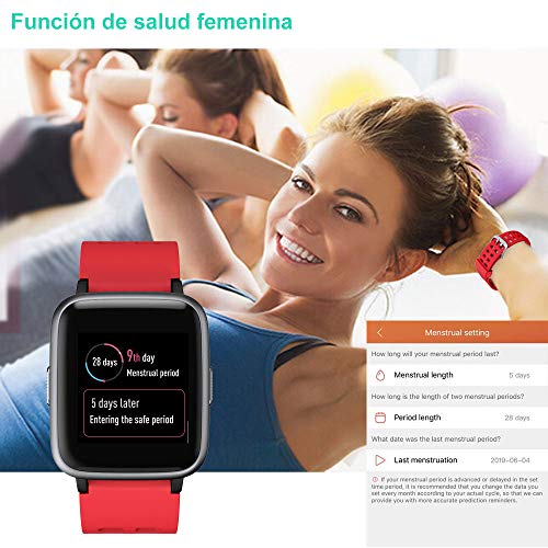 YAMAY Smartwatch, Impermeable Reloj Inteligente con Cronómetro, Pulsera Actividad Inteligente para Deporte, Reloj de Fitness con Podómetro Smartwatch Mujer Hombre para Xiaomi HuaweiI Teléfono