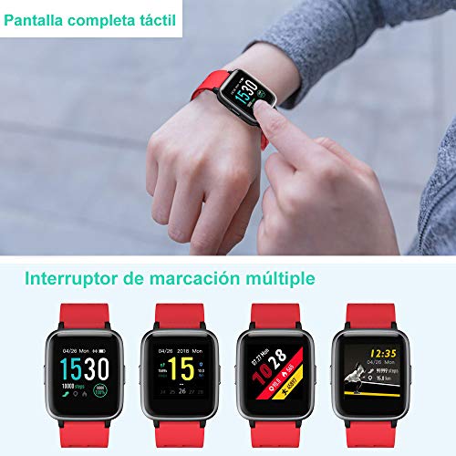 YAMAY Smartwatch, Impermeable Reloj Inteligente con Cronómetro, Pulsera Actividad Inteligente para Deporte, Reloj de Fitness con Podómetro Smartwatch Mujer Hombre para Xiaomi HuaweiI Teléfono