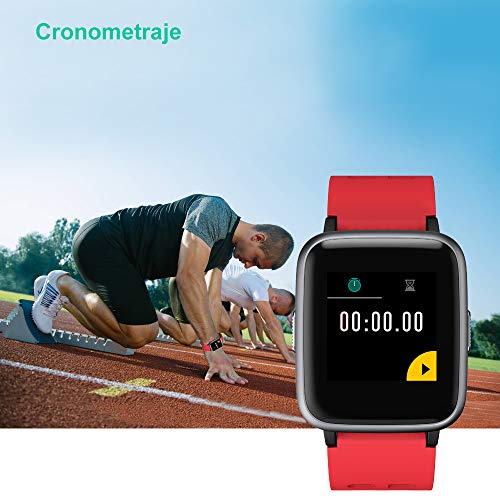YAMAY Smartwatch, Impermeable Reloj Inteligente con Cronómetro, Pulsera Actividad Inteligente para Deporte, Reloj de Fitness con Podómetro Smartwatch Mujer Hombre para Xiaomi HuaweiI Teléfono YAMAY Smartwatch, Impermeable Reloj Inteligente con Cronómetro, Pulsera Actividad Inteligente para Deporte, Reloj de Fitness con Podómetro Smartwatch Mujer Hombre para Xiaomi HuaweiI Teléfono
