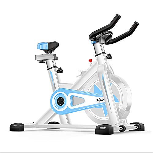 Yamyannie Bicicletas de Ejercicio Ciclismo Indoor Sport Bike Racing Fitness Coach Deportes la Bicicleta estática Vertical Bicicleta de Ejercicio para Fitness (Color : Azul, Size : 112.5x25.5x88.5cm)