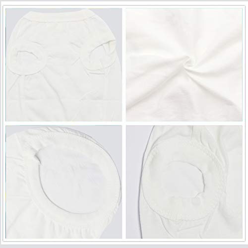 YAODHAOD Ropa de Perro de algodón de Color sólido Camisetas para Perros, Camisetas de algodón Suaves y Transpirables, Ropa para Perros pequeños, medianos, Gatos, 2 Piezas (XL, Blanco + Rosa) YAODHAOD Ropa de Perro de algodón de Color sólido Camisetas para Perros, Camisetas de algodón Suaves y Transpirables, Ropa para Perros pequeños, medianos, Gatos, 2 Piezas (XL, Blanco + Rosa)