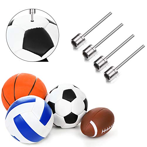 Yaomiao 50 Piezas de Aguja de Inflar Balones, Agujas de Bomba de Aire de Acero Inoxidable para Balones Deportivos, Agujas de Inflador de Baloncesto Fútbol con 2 Bolsas de Malla de Balones