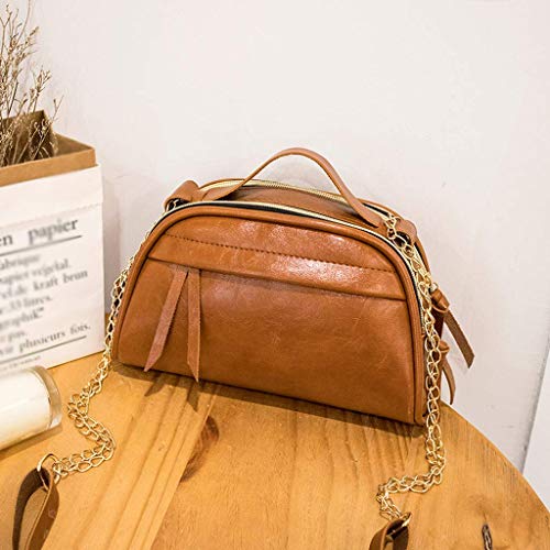 Yaoni De la Mujer Superior de la Manera Bolso con cinturón Top candado Bolso Top Mango Bolsa de Hombro Bolsos, Cartera de Libros Crossbody (Color : Brown) Yaoni De la Mujer Superior de la Manera Bolso con cinturón Top candado Bolso Top Mango Bolsa de Hombro Bolsos, Cartera de Libros Crossbody (Color : Brown)