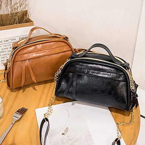Yaoni De la Mujer Superior de la Manera Bolso con cinturón Top candado Bolso Top Mango Bolsa de Hombro Bolsos, Cartera de Libros Crossbody (Color : Brown) Yaoni De la Mujer Superior de la Manera Bolso con cinturón Top candado Bolso Top Mango Bolsa de Hombro Bolsos, Cartera de Libros Crossbody (Color : Brown)