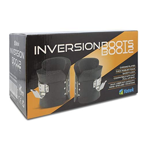 YATEK Botas de inversión antigravedad de Color Negro, Ajuste Seguro, Ideal para ejercitar la Espalda YATEK Botas de inversión antigravedad de Color Negro, Ajuste Seguro, Ideal para ejercitar la Espalda
