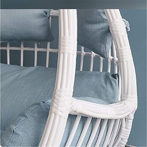 yaunli Swing Hammock Silla Cesta Colgante Silla De Mimbre Silla Perezosa Silla Mecedora para El Hogar Silla Doble Colgante Silla de Hamaca Pesada (Color : White, Size : One Size)