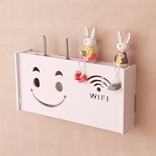 yazi Wifi Router Shelf TV Set-top Rack Wall Hanging Formaldehyde-free Storage Box Cat House Smiling Face Large yazi Wifi Router Shelf TV Set-top Rack Wall Hanging Formaldehyde-free Storage Box Cat House Smiling Face Large
