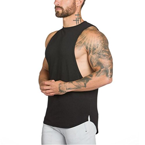 YeeHoo Camiseta Sudaderas Culturismo Muscular Chaleco Camiseta sin Mangas Camiseta Deportiva de Tirantes Tank Top algodón YeeHoo Camiseta Sudaderas Culturismo Muscular Chaleco Camiseta sin Mangas Camiseta Deportiva de Tirantes Tank Top algodón