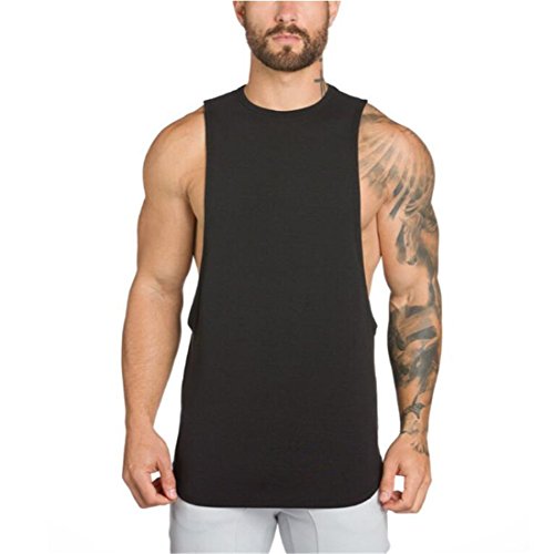 YeeHoo Camiseta Sudaderas Culturismo Muscular Chaleco Camiseta sin Mangas Camiseta Deportiva de Tirantes Tank Top algodón YeeHoo Camiseta Sudaderas Culturismo Muscular Chaleco Camiseta sin Mangas Camiseta Deportiva de Tirantes Tank Top algodón