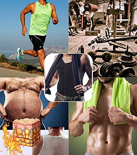 YeeHoo Faja Reductora Chaleco modelador Corporal Hombre Neopreno Camiseta Reductora Compresion de para la pérdida de Peso, musculación,Cardio,Sauna Traje para Sudar S-5XL YeeHoo Faja Reductora Chaleco modelador Corporal Hombre Neopreno Camiseta Reductora Compresion de para la pérdida de Peso, musculación,Cardio,Sauna Traje para Sudar S-5XL
