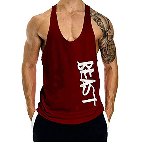 YeeHoo Hombre Beast Camisetas Bodybuilding Chaleco de Tirantes Gimnasio Tank Top Sport Vest YeeHoo Hombre Beast Camisetas Bodybuilding Chaleco de Tirantes Gimnasio Tank Top Sport Vest