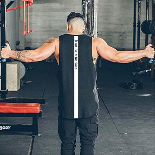 YeeHoo NO Pain NO Gain Camiseta Deportivo Hombre Sin Manga Culturismo Gimnasio Chaleco Fitness YeeHoo NO Pain NO Gain Camiseta Deportivo Hombre Sin Manga Culturismo Gimnasio Chaleco Fitness
