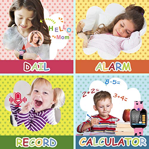 YENISEY Relojes para Niños - Música Smartwatch para Niños Niña Game Watch (Tarjeta SD de 1GB incluida Pantalla táctil Relojes Inteligentes con Llamada Juego Cámara Música (Rosa)