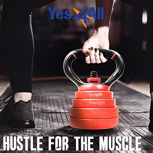Yes4All Mancuernas ajustables 40, 50, 52.5, 60, 105 a 200 libras con opciones de conector, Mango de pesa rusa ajustable. Yes4All Mancuernas ajustables 40, 50, 52.5, 60, 105 a 200 libras con opciones de conector, Mango de pesa rusa ajustable.