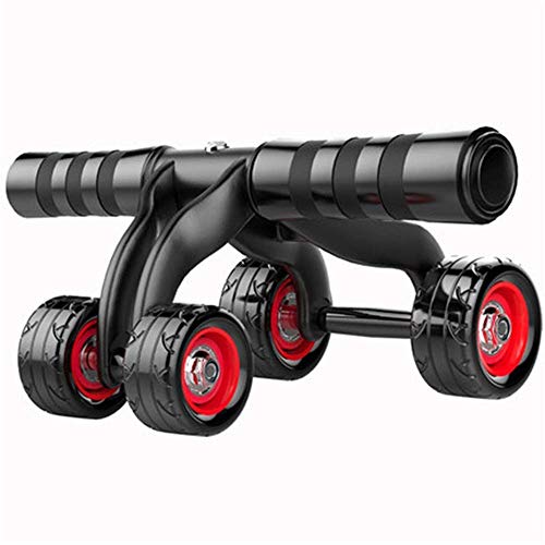 YF-SURINA Fitness y musculación Ab Roller Wheel Fitness Equipment - Ruedas de 3/4 Innovador sistema ergonómico ergonómico de tallado de rodillos abdominales Gimnasio portátil para el hogar, negro, 31