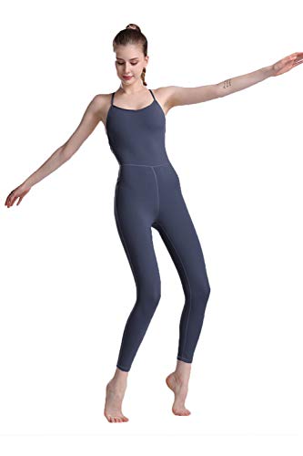 YGCLOTHES ¡Novedad de 2020 Mono de Nailon y Licra para Yoga, Fitness, Baile de Ballet para Mujer, sin Mangas, sin Espalda, con Vendaje, Mono Ajustado, Mono,C,S