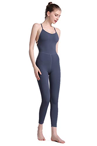 YGCLOTHES ¡Novedad de 2020 Mono de Nailon y Licra para Yoga, Fitness, Baile de Ballet para Mujer, sin Mangas, sin Espalda, con Vendaje, Mono Ajustado, Mono,C,S