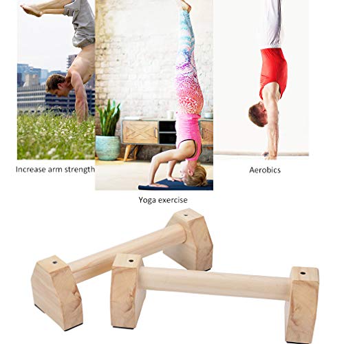 YGGCM Empuñaduras de Madera, Barras paralelas Pull-up, Barras paralelas Personalizadas de 2 Piezas en Forma de H, Flexiones de Madera para Culturismo YGGCM Empuñaduras de Madera, Barras paralelas Pull-up, Barras paralelas Personalizadas de 2 Piezas en Forma de H, Flexiones de Madera para Culturismo