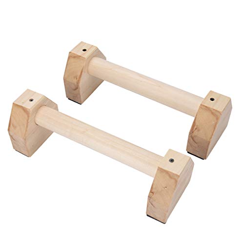 YGGCM Empuñaduras de Madera, Barras paralelas Pull-up, Barras paralelas Personalizadas de 2 Piezas en Forma de H, Flexiones de Madera para Culturismo YGGCM Empuñaduras de Madera, Barras paralelas Pull-up, Barras paralelas Personalizadas de 2 Piezas en Forma de H, Flexiones de Madera para Culturismo