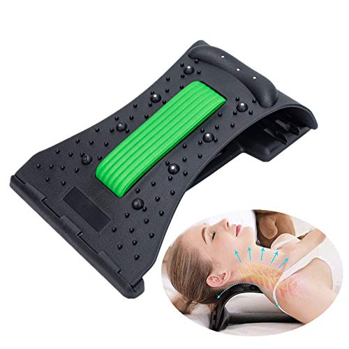 YGMXZL Dispositivo cervical del cuello de tracción,Almohadas para Cuello Masaje Almohada de viaje Cuello y Hombros para Tensión Muscular, Alivia el Dolor (Verde)