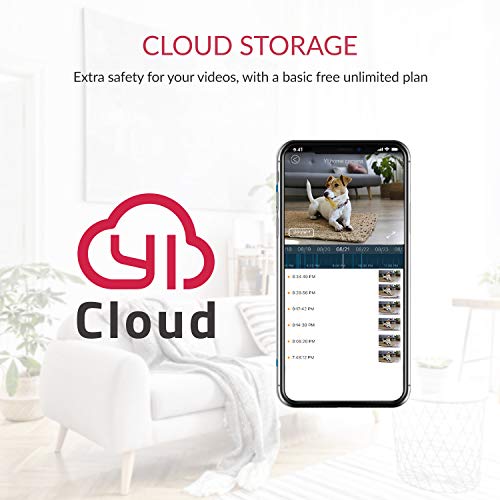 YI Cámara Vigilancia, Cámara IP Wifi 1080p Sistema de Seguridad de Full HD, Detección de Movimiento, Visión Nocturna, Audio de 2 Vias y Nube con App para iOs y Android (Blanco) YI Cámara Vigilancia, Cámara IP Wifi 1080p Sistema de Seguridad de Full HD, Detección de Movimiento, Visión Nocturna, Audio de 2 Vias y Nube con App para iOs y Android (Blanco)