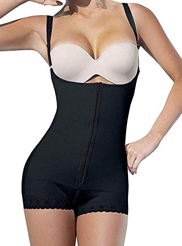 YIANNA Mujer Body Reductor Busto Abierto Corsé sin Costuras Faja Reductora Modeladora Negro Shapewear Adelgazante,UK-YA7102-Black-3XL YIANNA Mujer Body Reductor Busto Abierto Corsé sin Costuras Faja Reductora Modeladora Negro Shapewear Adelgazante,UK-YA7102-Black-3XL