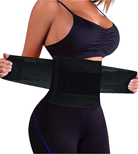 YIANNA Mujer Faja Reductora Abdominal Adelgazante Lumbar Fajas Reductoras Abdomen Adjustable para Deporte Fitness Negro,8003 Size L