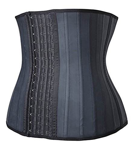 YIANNA Mujer Fajas Reductoras Adelgazante Cómodo Corsé Cintura Entrenador Waist Shaper Corset Reductor Negro con 25 Huesos de Acero, 1210 Size M YIANNA Mujer Fajas Reductoras Adelgazante Cómodo Corsé Cintura Entrenador Waist Shaper Corset Reductor Negro con 25 Huesos de Acero, 1210 Size M