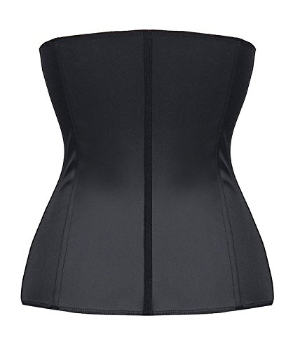 YIANNA Mujer Fajas Reductoras Corsé Waist Trainer Corset Reductor Adelgazante Bustiers de Cinturón Formación Negro, U37G Size L YIANNA Mujer Fajas Reductoras Corsé Waist Trainer Corset Reductor Adelgazante Bustiers de Cinturón Formación Negro, U37G Size L
