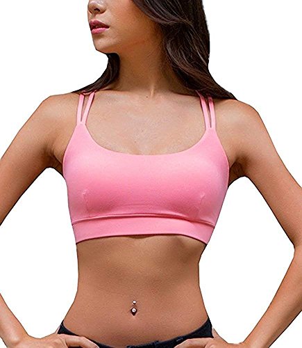 YIANNA Sujetador Deportivo Mujer Alto Impacto Top Deporte Yoga Gimnasio con Relleno Extraíble Sujetadores Deportivos Running Rosa, YA139 Size S YIANNA Sujetador Deportivo Mujer Alto Impacto Top Deporte Yoga Gimnasio con Relleno Extraíble Sujetadores Deportivos Running Rosa, YA139 Size S