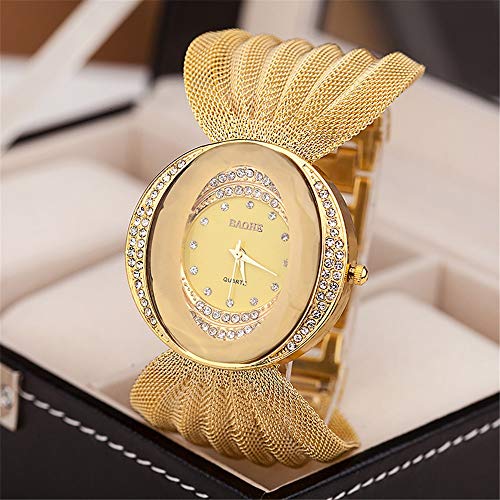 YIBOKANG Dial Elíptico De Lujo De Lujo De Lujo De Lujo De Lujo con La Red De Mariposa Creativa De Mesa con Reloj De Reloj De Regalo Hermoso (Color : Oro) YIBOKANG Dial Elíptico De Lujo De Lujo De Lujo De Lujo De Lujo con La Red De Mariposa Creativa De Mesa con Reloj De Reloj De Regalo Hermoso (Color : Oro)