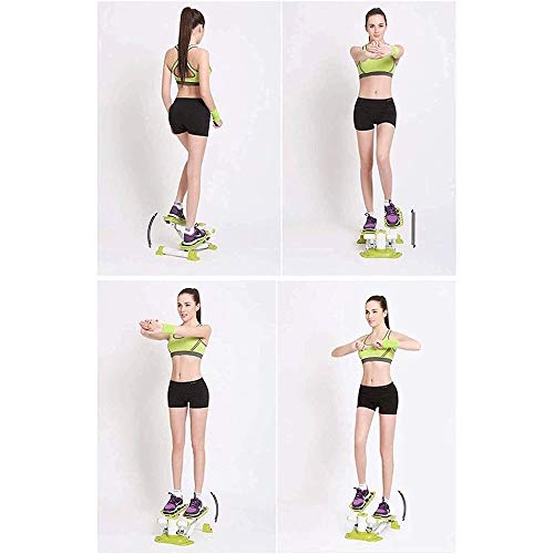 YIBOKANG Hidráulico Hidráulico Stepper, Máquina de escalera de cardio de Cardio Twist PiedlePer Ejercicios de torsión de la escalera de aire ajustable Equipo de ejercicios portátiles con bandas de res