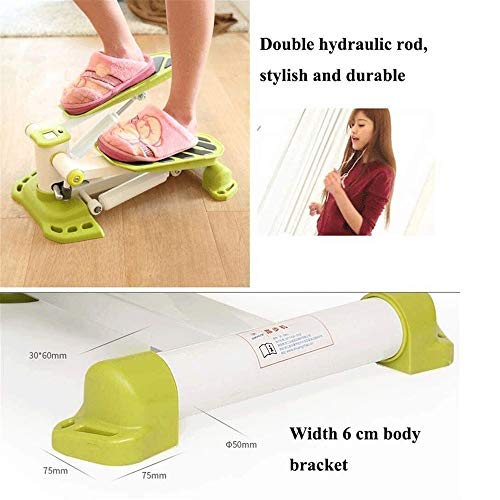 YIBOKANG Hidráulico Hidráulico Stepper, Máquina de escalera de cardio de Cardio Twist PiedlePer Ejercicios de torsión de la escalera de aire ajustable Equipo de ejercicios portátiles con bandas de res