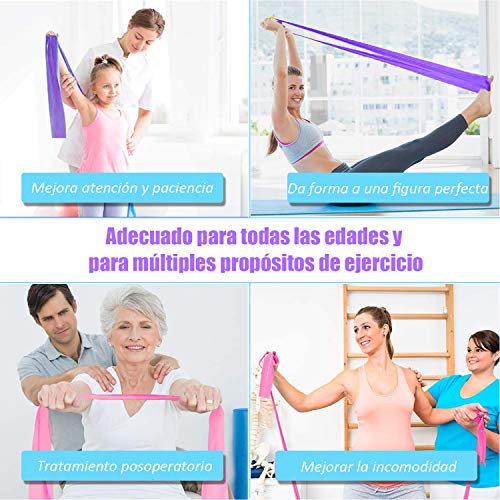 Yicente 3 Piezas Bandas de Resistencia Bandas Elasticas Musculación Cintas Elasticas para Piernas Yoga Bandas Fitness Látex Natural para Pilate Crossfit Fisioterapia Bandas para Glúteos Mujer Hombre