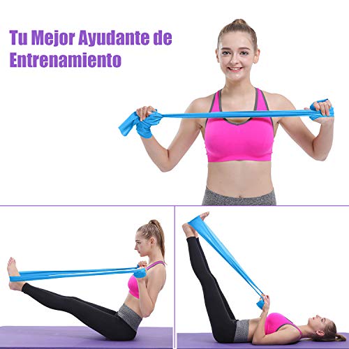 Yicente 3 Piezas Bandas de Resistencia Bandas Elasticas Musculación Cintas Elasticas para Piernas Yoga Bandas Fitness Látex Natural para Pilate Crossfit Fisioterapia Bandas para Glúteos Mujer Hombre