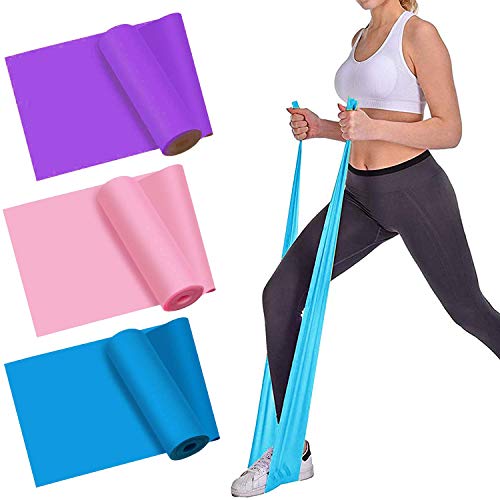 Yicente 3 Piezas Bandas de Resistencia Bandas Elasticas Musculación Cintas Elasticas para Piernas Yoga Bandas Fitness Látex Natural para Pilate Crossfit Fisioterapia Bandas para Glúteos Mujer Hombre