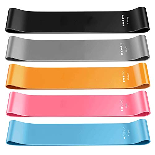 Yicente Bandas Elasticas Musculación Bandas de Resistencia para Gluteos Cadera Piernas Brazos Set de 5 Cintas Elásticas Fitness Látex Natural Bandas para Yoga Crossfit Pilate para Mujer Hombre Yicente Bandas Elasticas Musculación Bandas de Resistencia para Gluteos Cadera Piernas Brazos Set de 5 Cintas Elásticas Fitness Látex Natural Bandas para Yoga Crossfit Pilate para Mujer Hombre