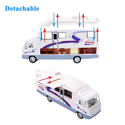 YIJIAOYUN 7.6 "Mini Casa rodante Juguete / Fundido a presión Echar para atrás Recreativo Vehículo para niños