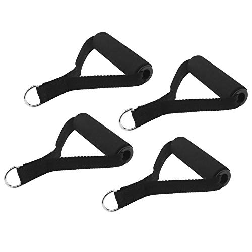 YINETTECH - 4 asas de banda de resistencia negra para yoga, gimnasio, fuerza y entrenamiento físico YINETTECH - 4 asas de banda de resistencia negra para yoga, gimnasio, fuerza y entrenamiento físico