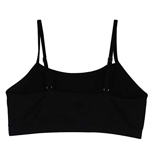 YINI - Vuelta al cole. Top sujetador ajustable con tirantes en los hombros, para niñas y chicas, 3 unidades Negro 3 piezas (negro/blanco/gris). Small