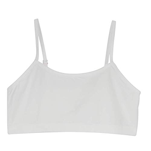 YINI - Vuelta al cole. Top sujetador ajustable con tirantes en los hombros, para niñas y chicas, 3 unidades Negro 3 piezas (negro/blanco/gris). Small