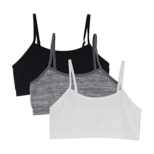 YINI - Vuelta al cole. Top sujetador ajustable con tirantes en los hombros, para niñas y chicas, 3 unidades Negro 3 piezas (negro/blanco/gris). Small YINI - Vuelta al cole. Top sujetador ajustable con tirantes en los hombros, para niñas y chicas, 3 unidades Negro 3 piezas (negro/blanco/gris). Small