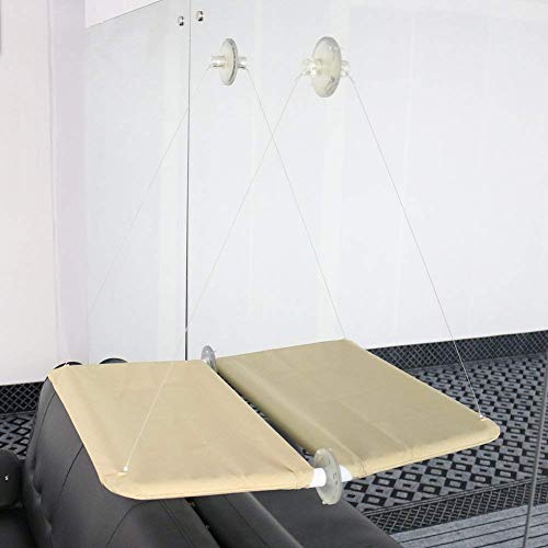 YIQI Hamaca para Gato, diseño de Ahorro de Espacio, Percha para Ventana con ventosas Grandes, Cama de Gatito, Transpirable, Tela Oxford y Bolsa de Dormir montada en alféizar(55x32cm) YIQI Hamaca para Gato, diseño de Ahorro de Espacio, Percha para Ventana con ventosas Grandes, Cama de Gatito, Transpirable, Tela Oxford y Bolsa de Dormir montada en alféizar(55x32cm)