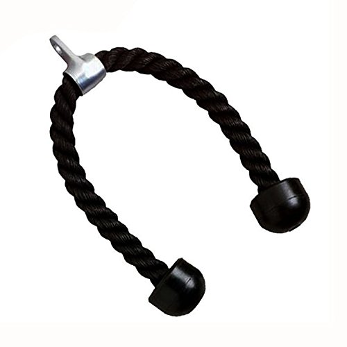 yiqi Heavy Duty Tricep Rope Cable de fijación para Fitness, Body Building & Gimnasio – Pull Down Cuerda Equipo, Negro yiqi Heavy Duty Tricep Rope Cable de fijación para Fitness, Body Building & Gimnasio – Pull Down Cuerda Equipo, Negro