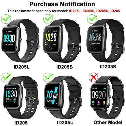 Yishark Pulseras de Repuesto para Fitness Tracker Correa ID205 ID205L ID205S ID205U Correa Repuesto de Reloj Deportivo Inteligente Pulseras Actividad Contador Pasos Calorías Podometro (Negro + Rosado) Yishark Pulseras de Repuesto para Fitness Tracker Correa ID205 ID205L ID205S ID205U Correa Repuesto de Reloj Deportivo Inteligente Pulseras Actividad Contador Pasos Calorías Podometro (Negro + Rosado)