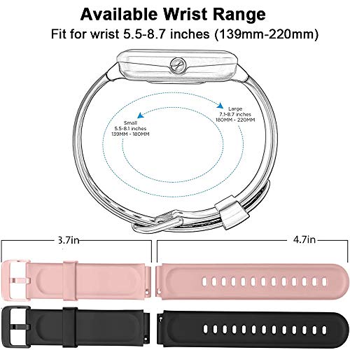 Yishark Pulseras de Repuesto para Fitness Tracker Correa ID205 ID205L ID205S ID205U Correa Repuesto de Reloj Deportivo Inteligente Pulseras Actividad Contador Pasos Calorías Podometro (Negro + Rosado) Yishark Pulseras de Repuesto para Fitness Tracker Correa ID205 ID205L ID205S ID205U Correa Repuesto de Reloj Deportivo Inteligente Pulseras Actividad Contador Pasos Calorías Podometro (Negro + Rosado)