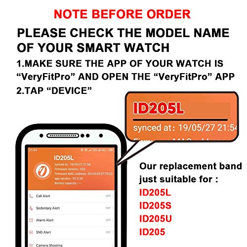 Yishark Pulseras de Repuesto para Fitness Tracker Correa ID205 ID205L ID205S ID205U Correa Repuesto de Reloj Deportivo Inteligente Pulseras Actividad Contador Pasos Calorías Podometro (Negro + Rosado) Yishark Pulseras de Repuesto para Fitness Tracker Correa ID205 ID205L ID205S ID205U Correa Repuesto de Reloj Deportivo Inteligente Pulseras Actividad Contador Pasos Calorías Podometro (Negro + Rosado)
