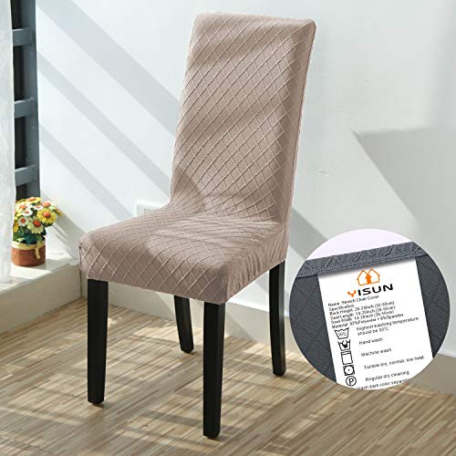YISUN Fundas de Silla de Comedor en Jacquard, Elásticas y Modernas, Extraíbles y Lavables, Fundas de Licra para Sillas Altas 4/6 Piezas Fundas Protectoras para Sillas YISUN Fundas de Silla de Comedor en Jacquard, Elásticas y Modernas, Extraíbles y Lavables, Fundas de Licra para Sillas Altas 4/6 Piezas Fundas Protectoras para Sillas