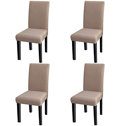 YISUN Fundas de Silla de Comedor en Jacquard, Elásticas y Modernas, Extraíbles y Lavables, Fundas de Licra para Sillas Altas 4/6 Piezas Fundas Protectoras para Sillas YISUN Fundas de Silla de Comedor en Jacquard, Elásticas y Modernas, Extraíbles y Lavables, Fundas de Licra para Sillas Altas 4/6 Piezas Fundas Protectoras para Sillas